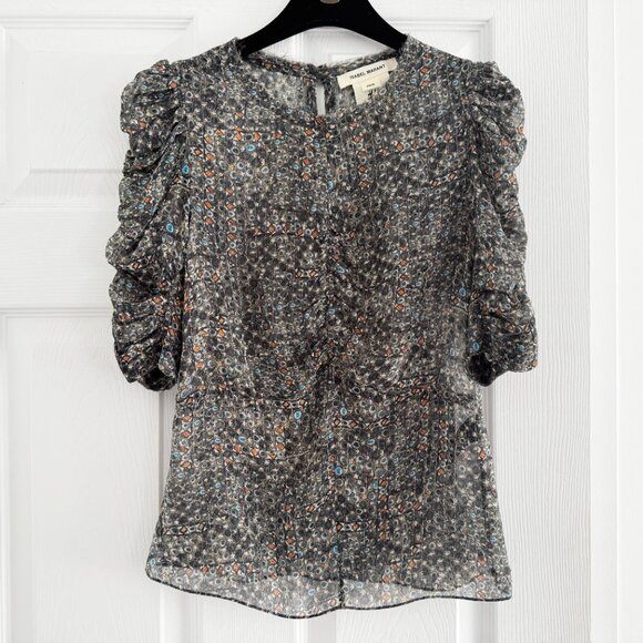Isabel Marant x H&M Printed Blouse, size 4 (fits like size 0!!) - Picture 2 of 10